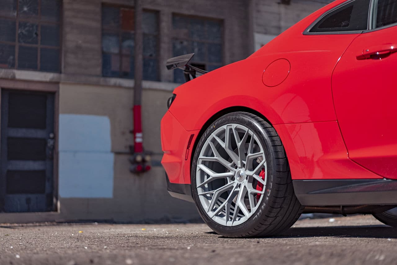 Detail view of 2020 Chevrolet Camaro with wheels