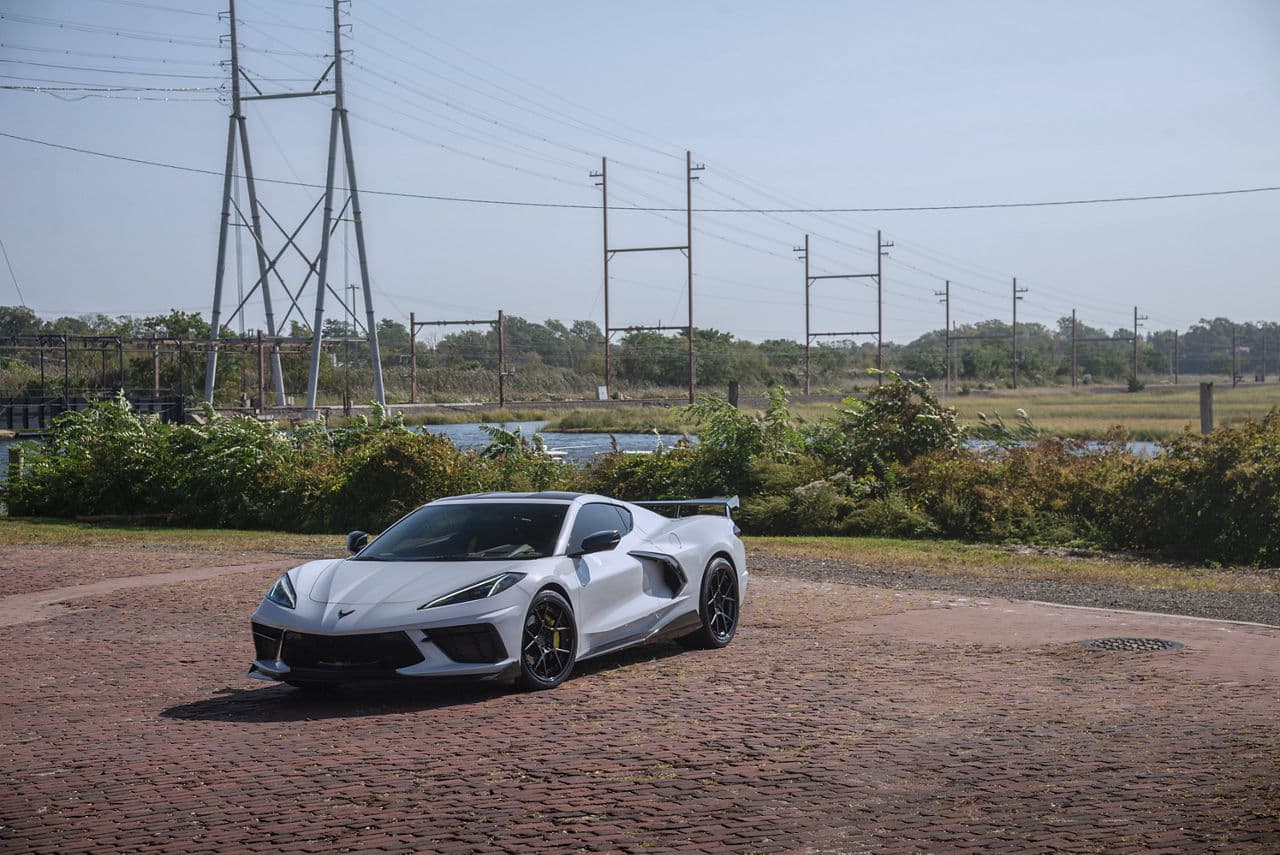 Front view of 2020 Chevrolet Corvette with wheels