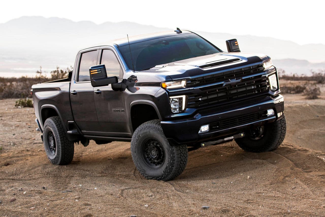 Rear view of 2020 Chevrolet Silverado 2500 with wheels