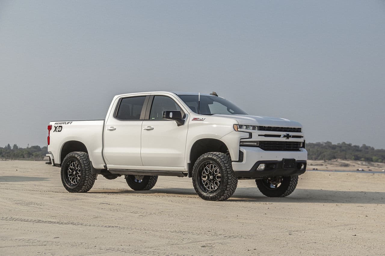 Front view of 2020 Chevrolet Silverado with wheels