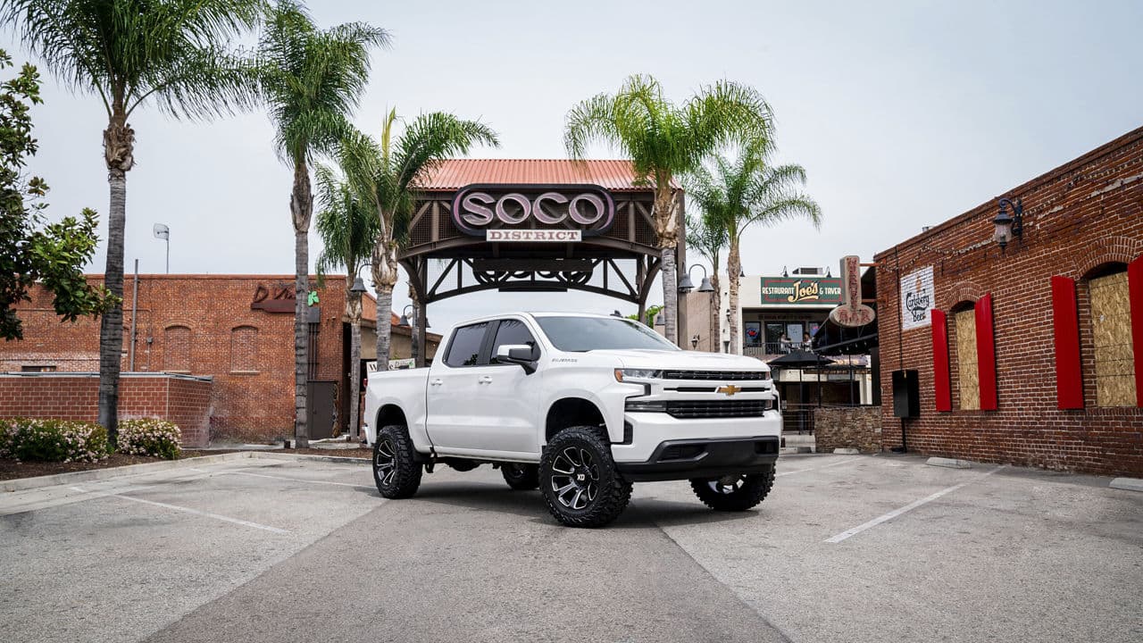 Interior of 2020 Chevrolet Silverado with wheels
