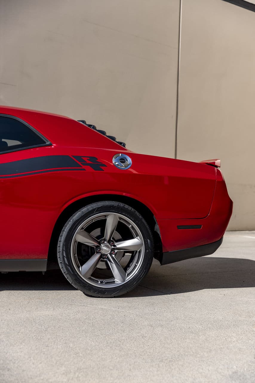 Side profile of 2020 Dodge Challenger with wheels