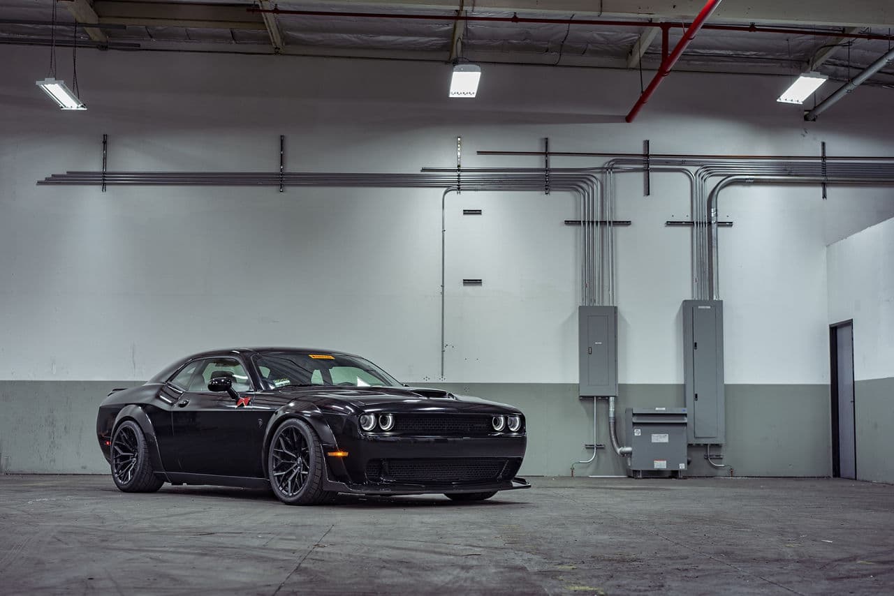 Detail view of 2020 Dodge Challenger with wheels