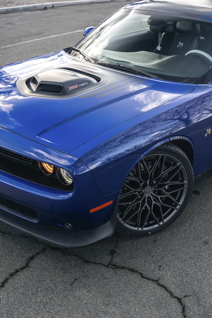 Side profile of 2020 Dodge Challenger with wheels