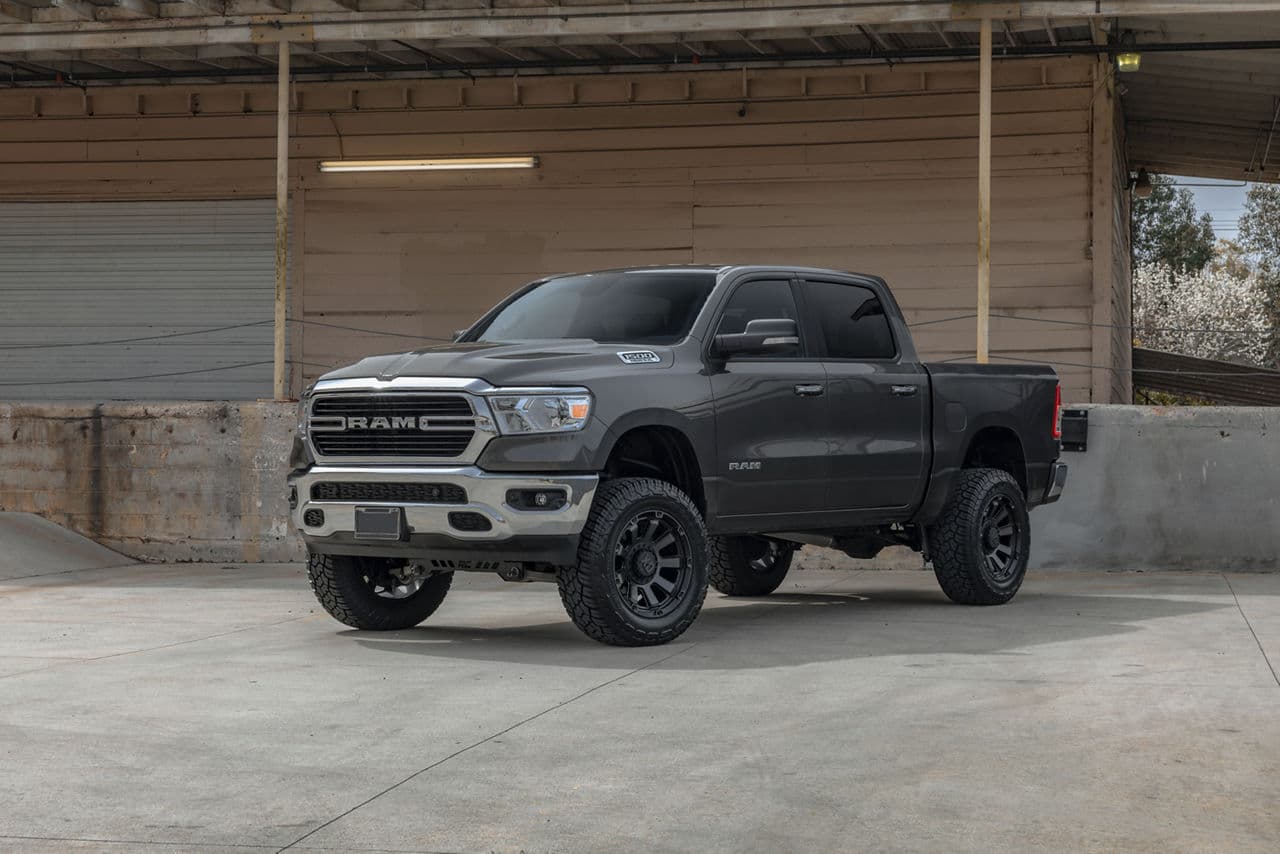 Front view of 2020 Dodge Ram Bighorn with wheels