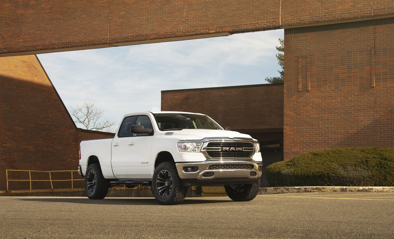 Side profile of 2020 Dodge Ram with truck suv wheels