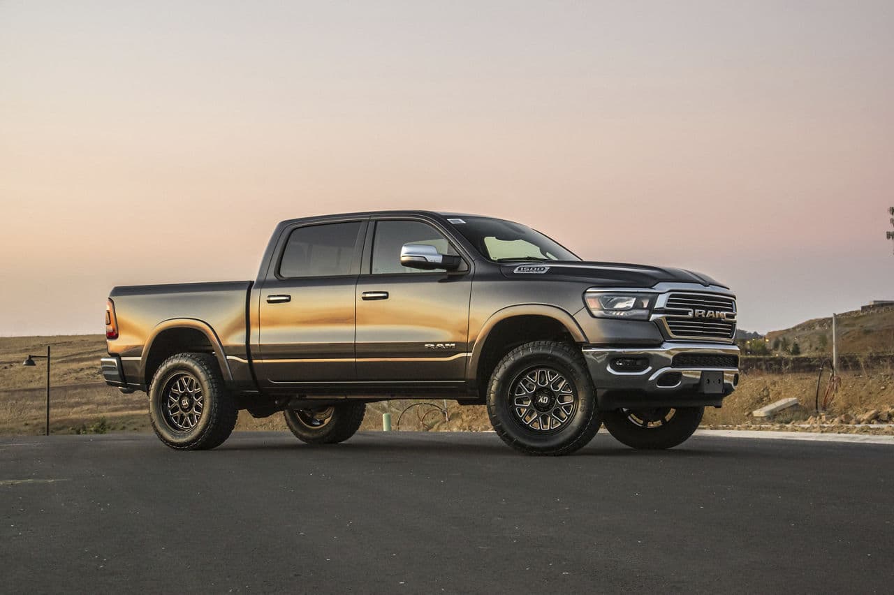 Interior of 2020 Dodge Ram with wheels