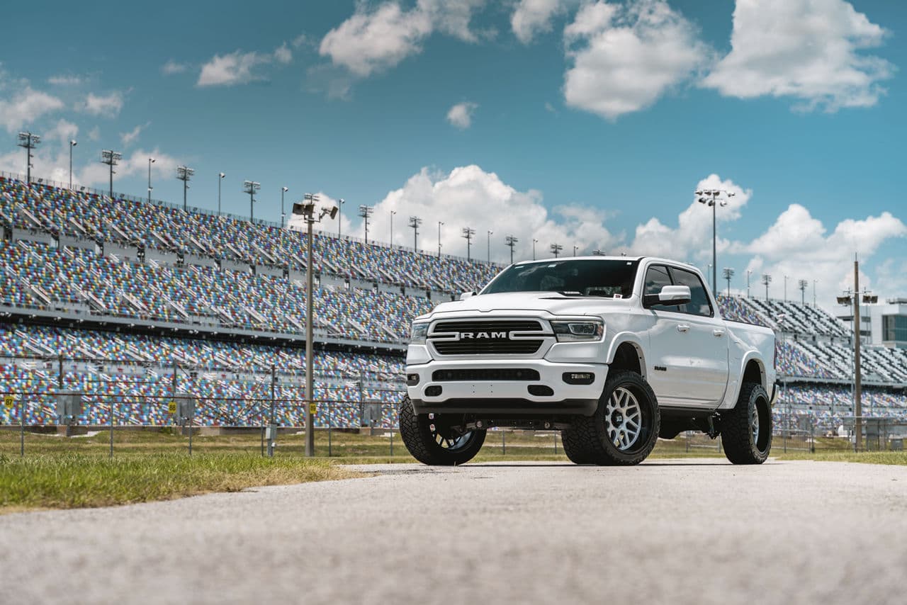 Front view of 2020 Dodge Ram with wheels