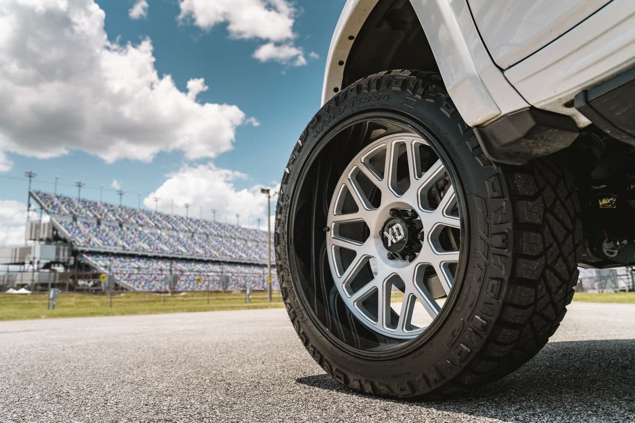 Side profile of 2020 Dodge Ram with wheels