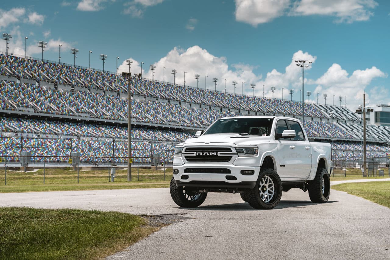 Interior of 2020 Dodge Ram with wheels