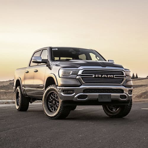 Detail view of 2020 Dodge Ram with wheels