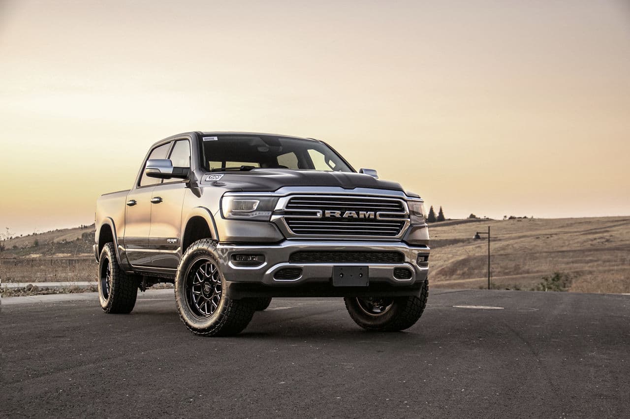 Front view of 2020 Dodge Ram with wheels