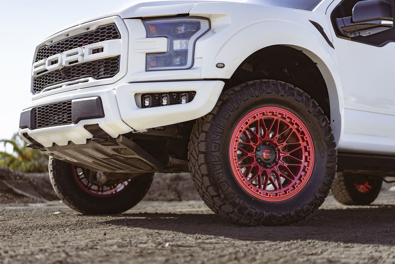Interior of 2020 Ford F150 Raptor with vehicle wraps