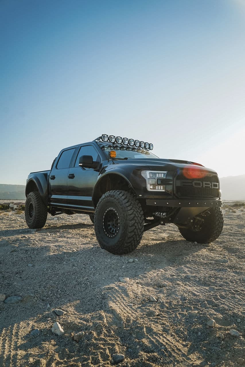 Detail view of 2020 Ford F150 with truck suv wheels