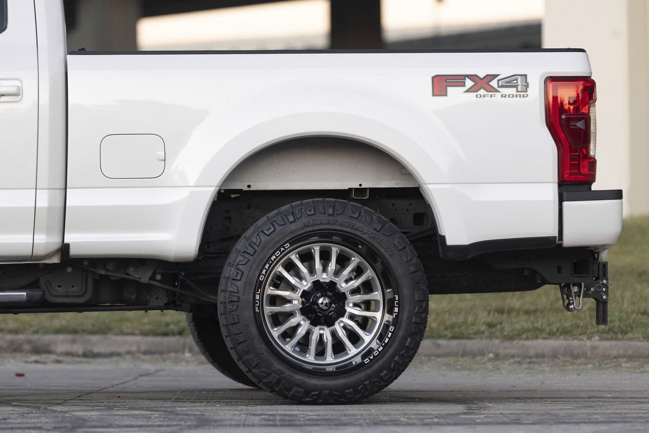 Interior of 2020 Ford F250 with wheels