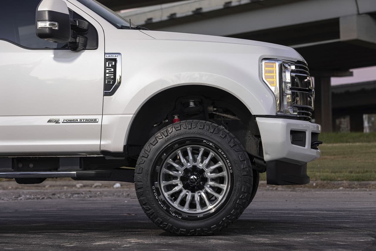 Rear view of 2020 Ford F250 with wheels
