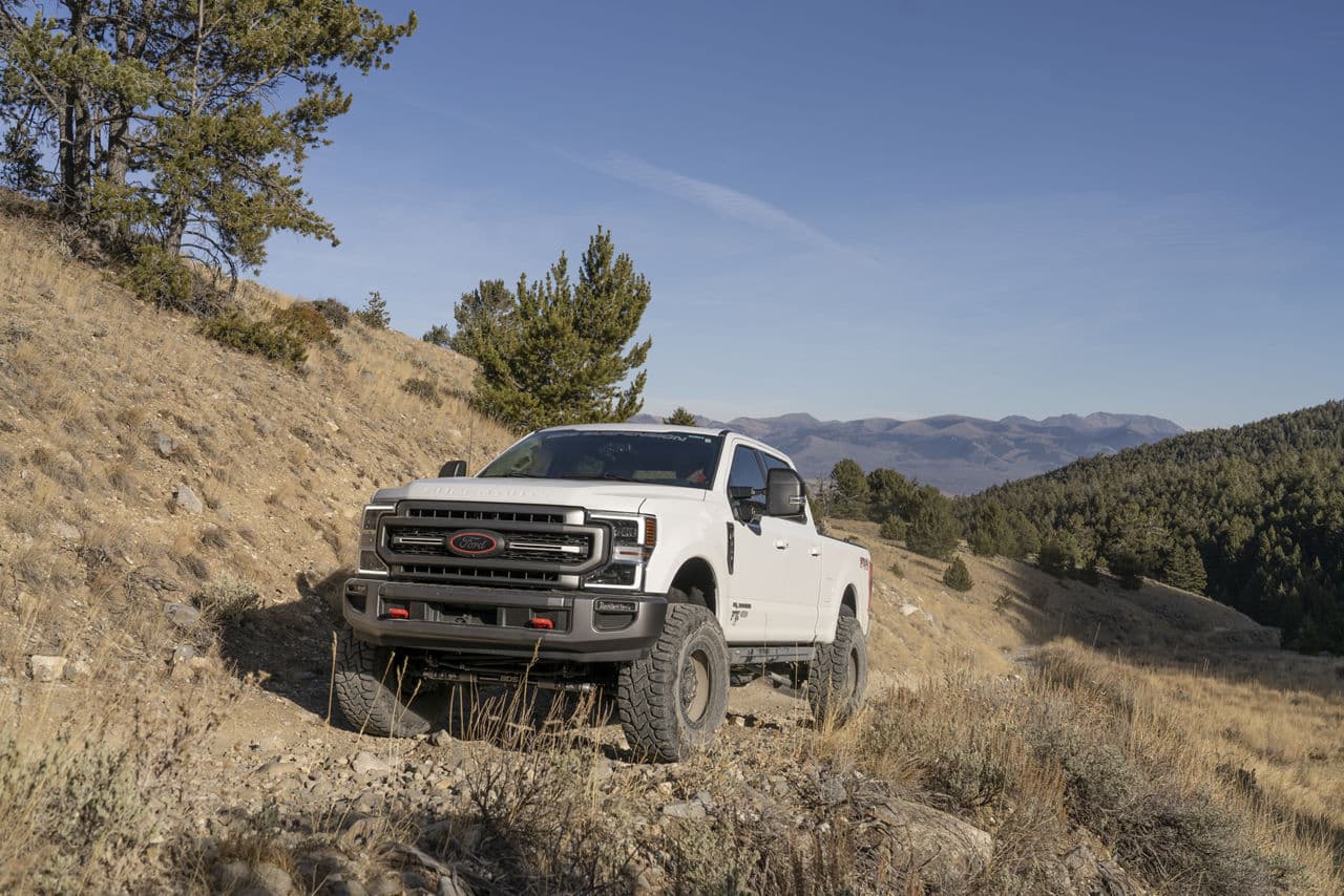 Interior of 2020 Ford F350 Lariat with wheels