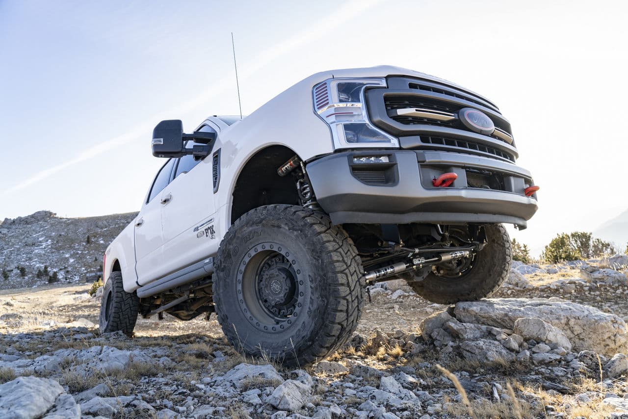Detail view of 2020 Ford F350 Lariat with wheels