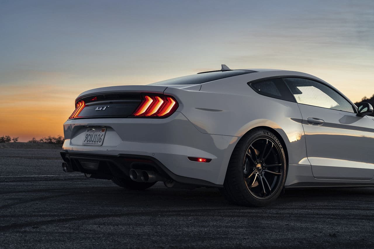 Interior of 2020 Ford Mustang GT with wheels