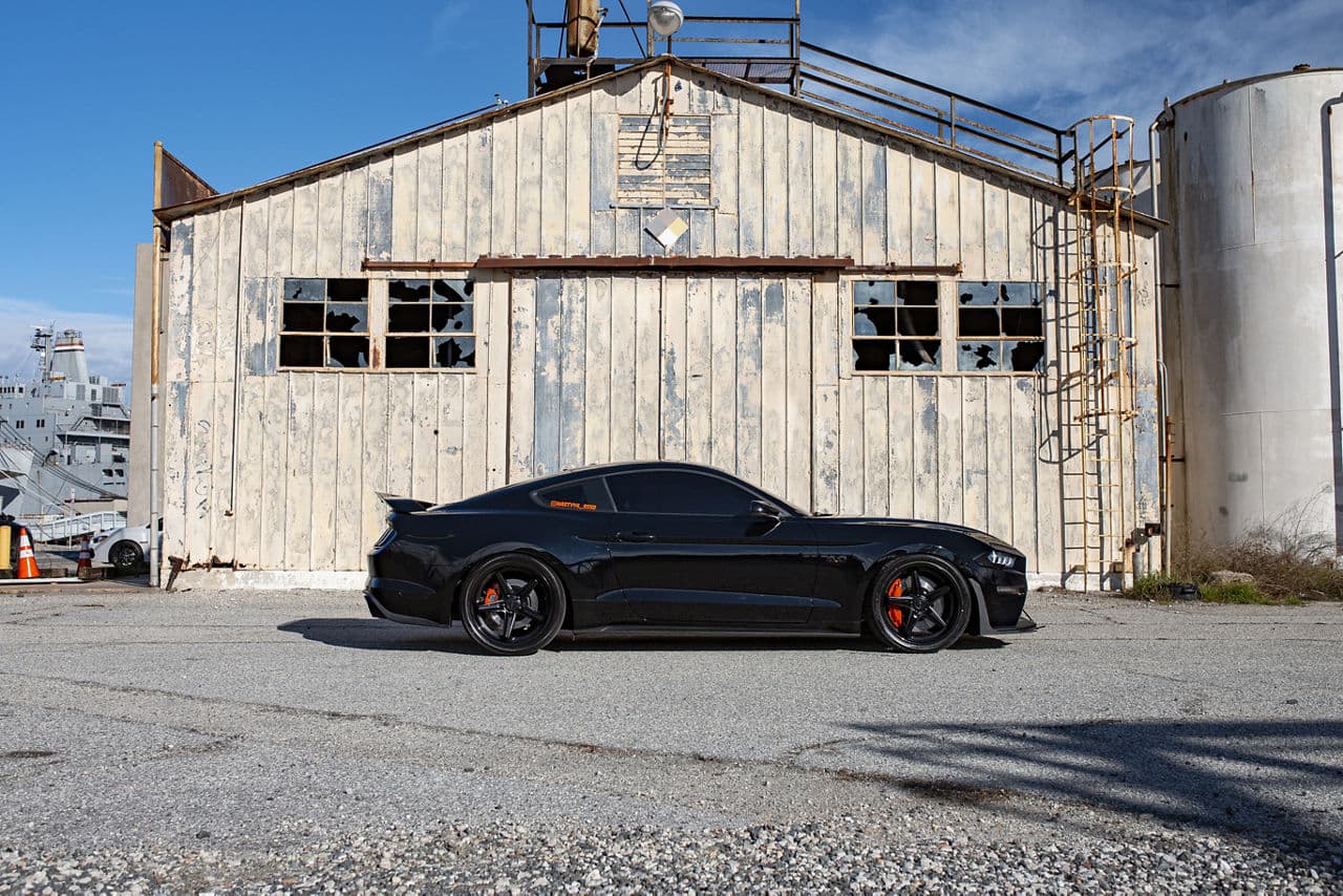 Interior of 2020 Ford Mustang with wheels