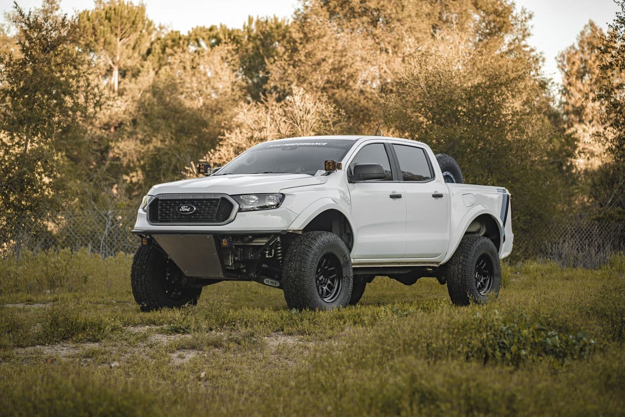 Side profile of 2020 Ford Ranger with wheels