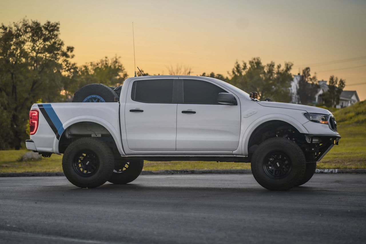 Rear view of 2020 Ford Ranger with wheels