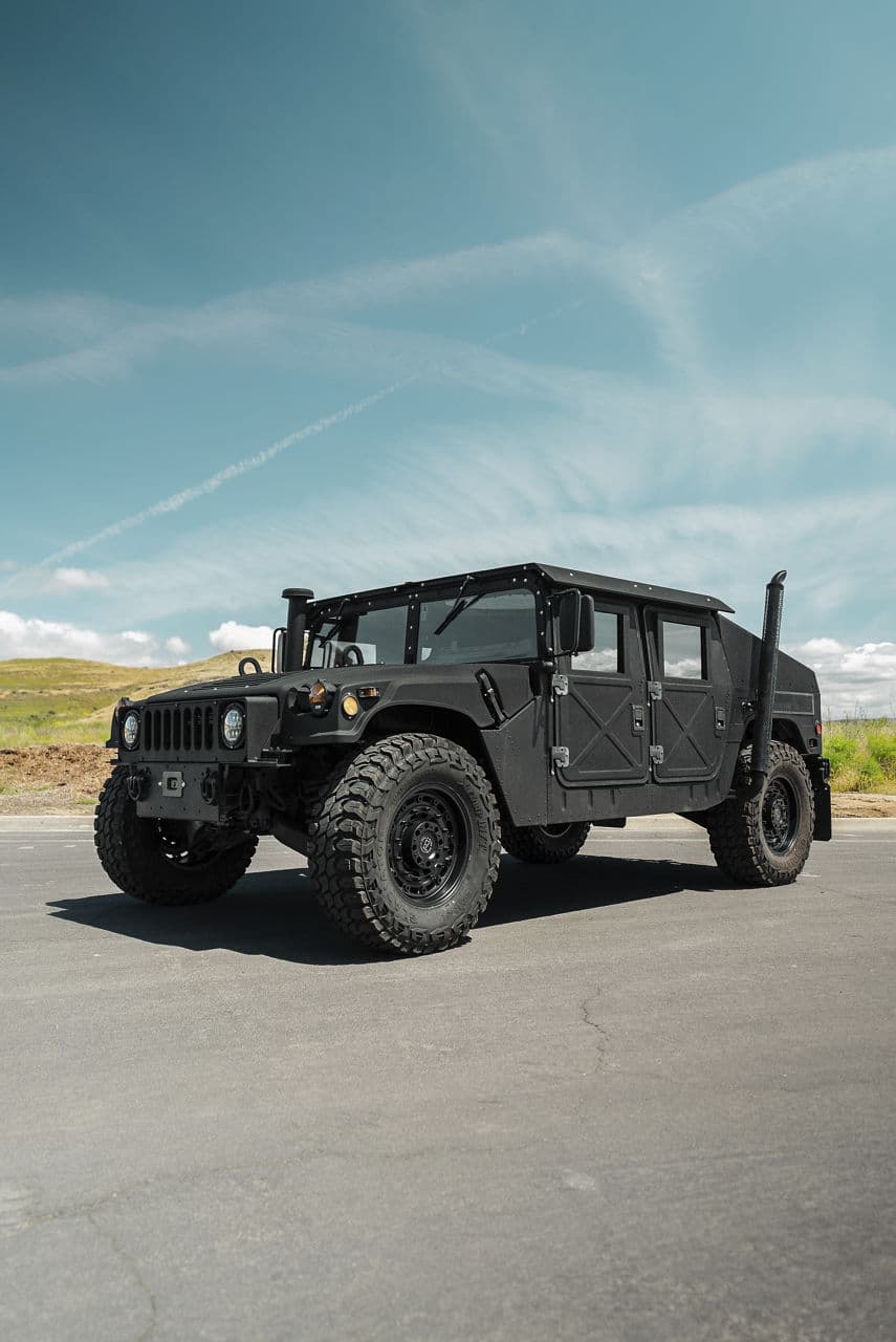 Interior of 2020 Hummer H1 with wheels