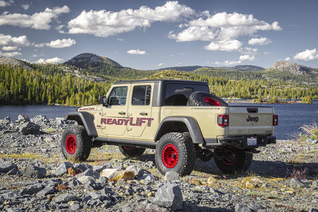Interior of 2020 Jeep Gladiator Rubicon with vehicle wraps
