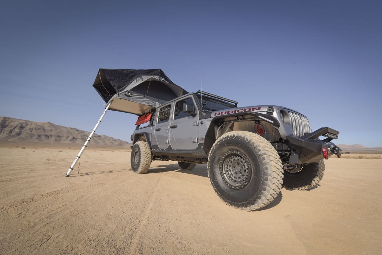 Interior of 2020 Jeep Gladiator Rubicon with wheels