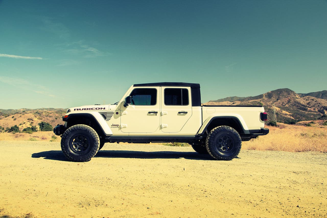 Interior of 2020 Jeep Gladiator Rubicon with wheels