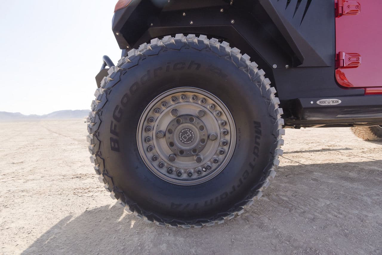 Interior of 2020 Jeep Gladiator Rubicon with wheels