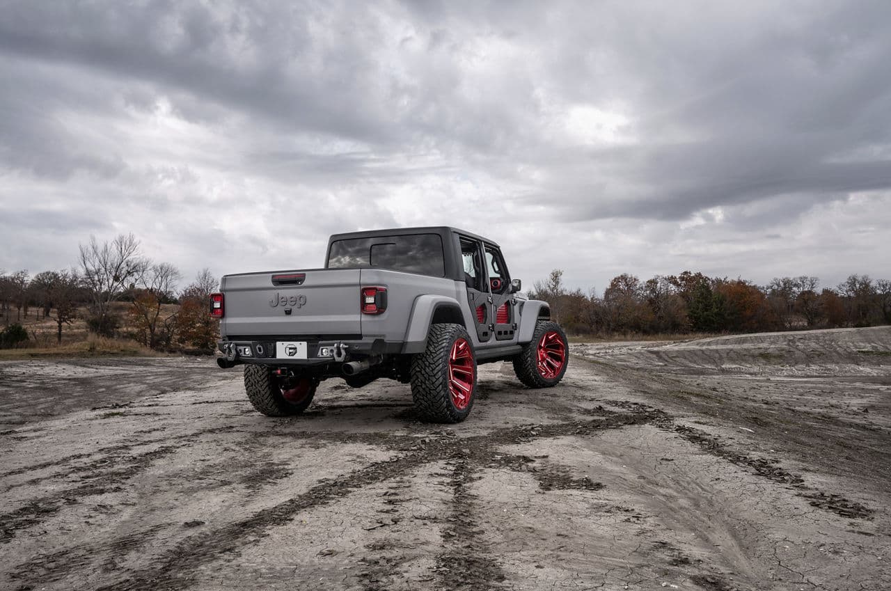 Interior of 2020 Jeep Gladiator with truck suv wheels
