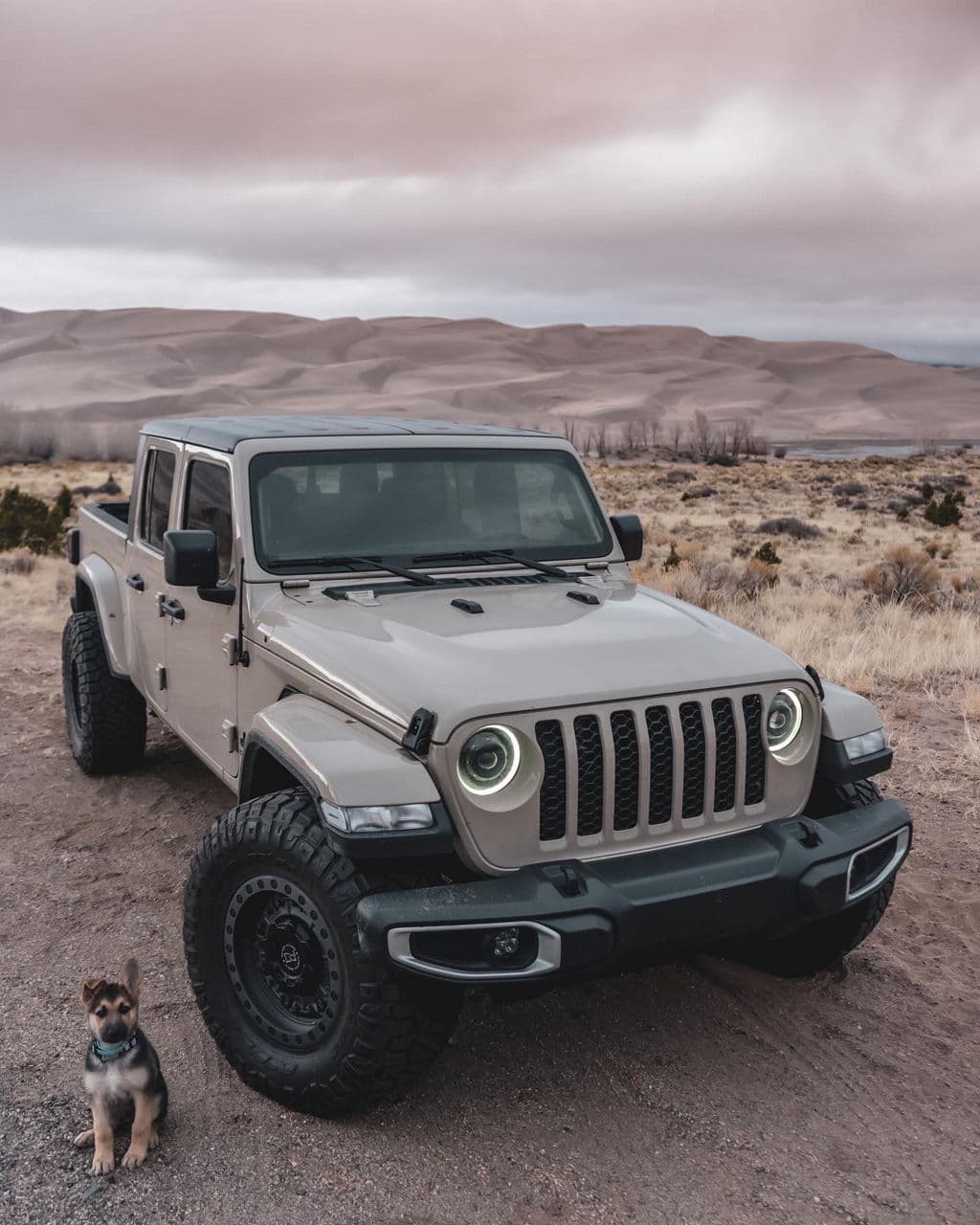 Detail view of 2020 Jeep Gladiator with wheels