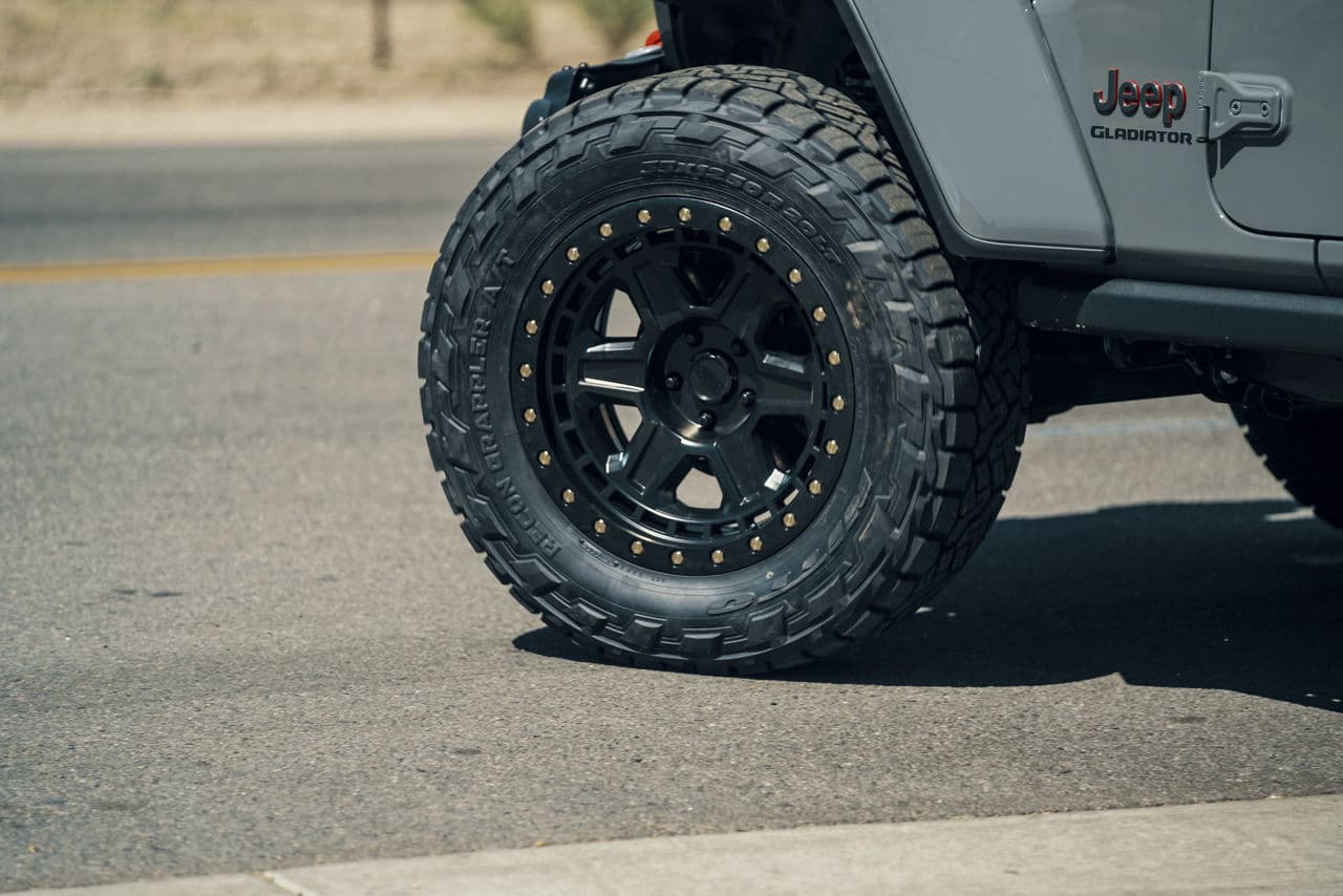 Interior of 2020 Jeep Gladiator with wheels