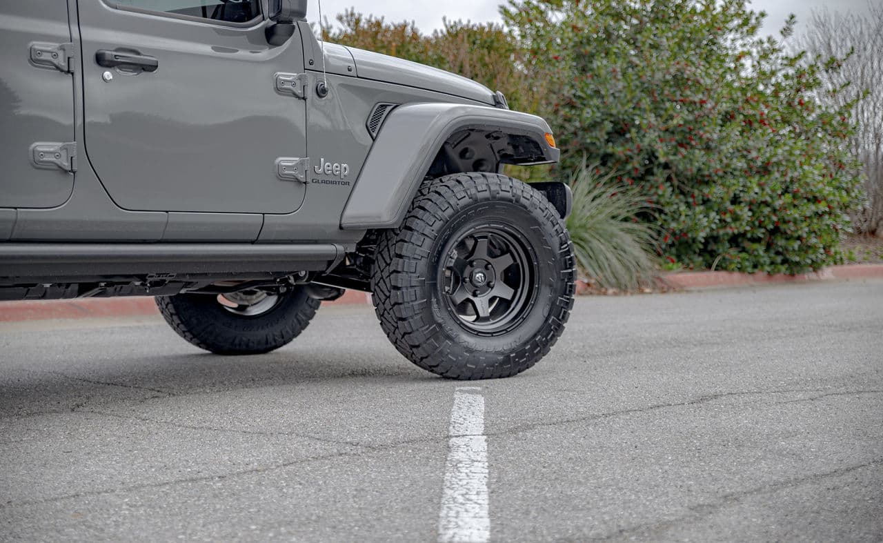 Interior of 2020 Jeep Gladiator with wheels