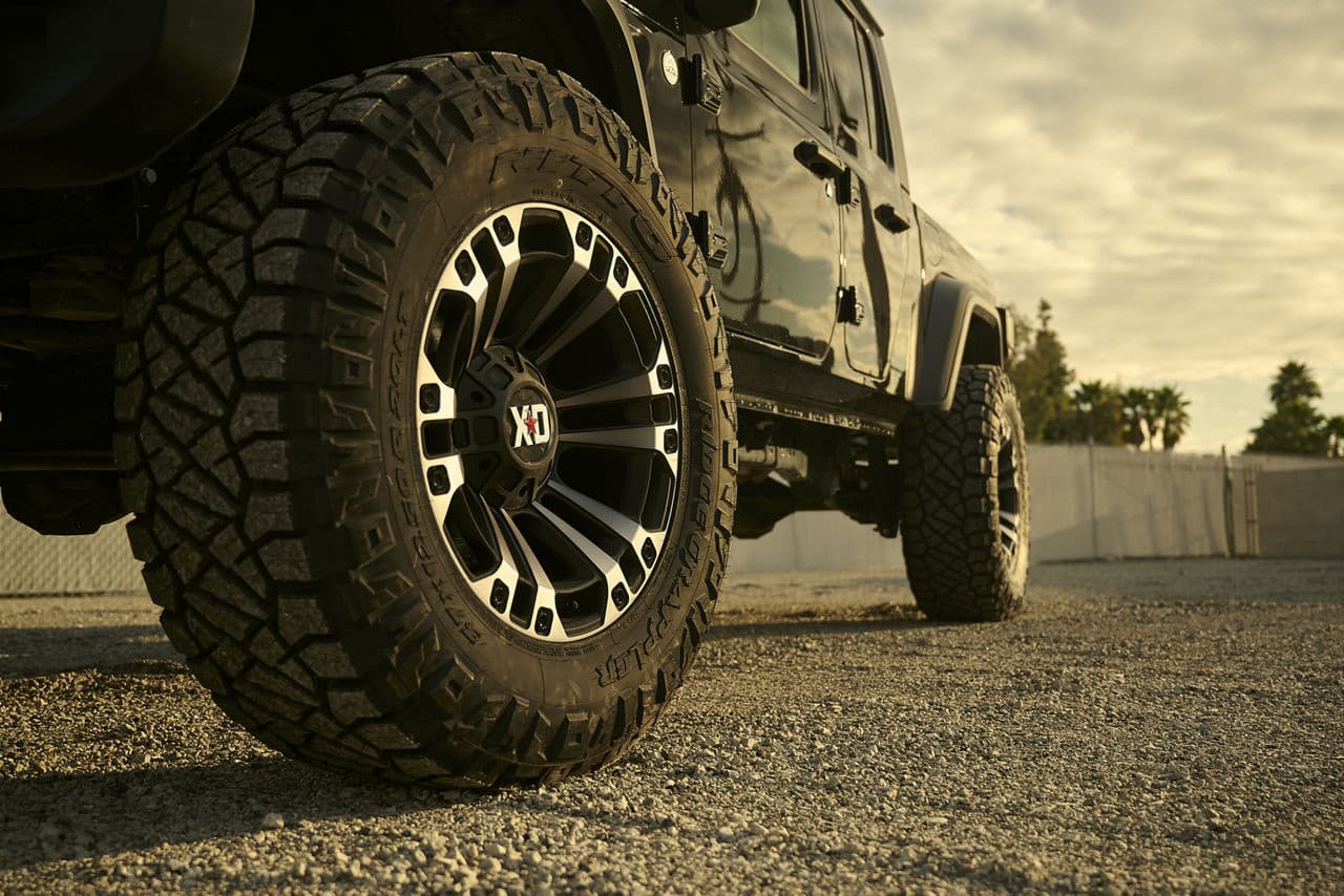 Interior of 2020 Jeep Gladiator with wheels