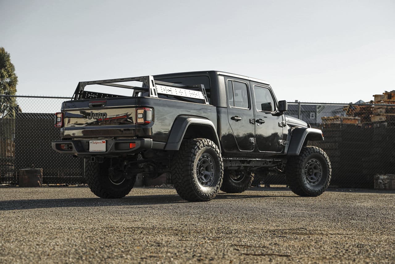 Interior of 2020 Jeep Gladiator with wheels