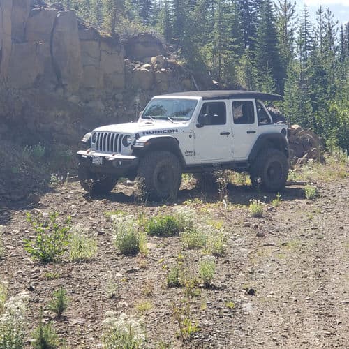 Interior of 2020 Jeep Wrangler Rubicon with truck suv wheels