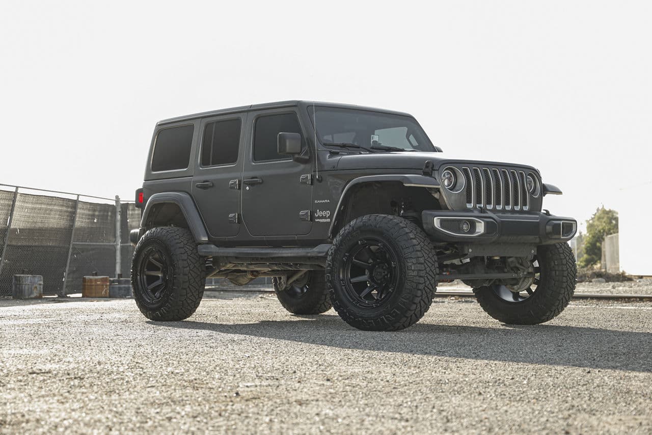 Interior of 2020 Jeep Wrangler Sahara with wheels