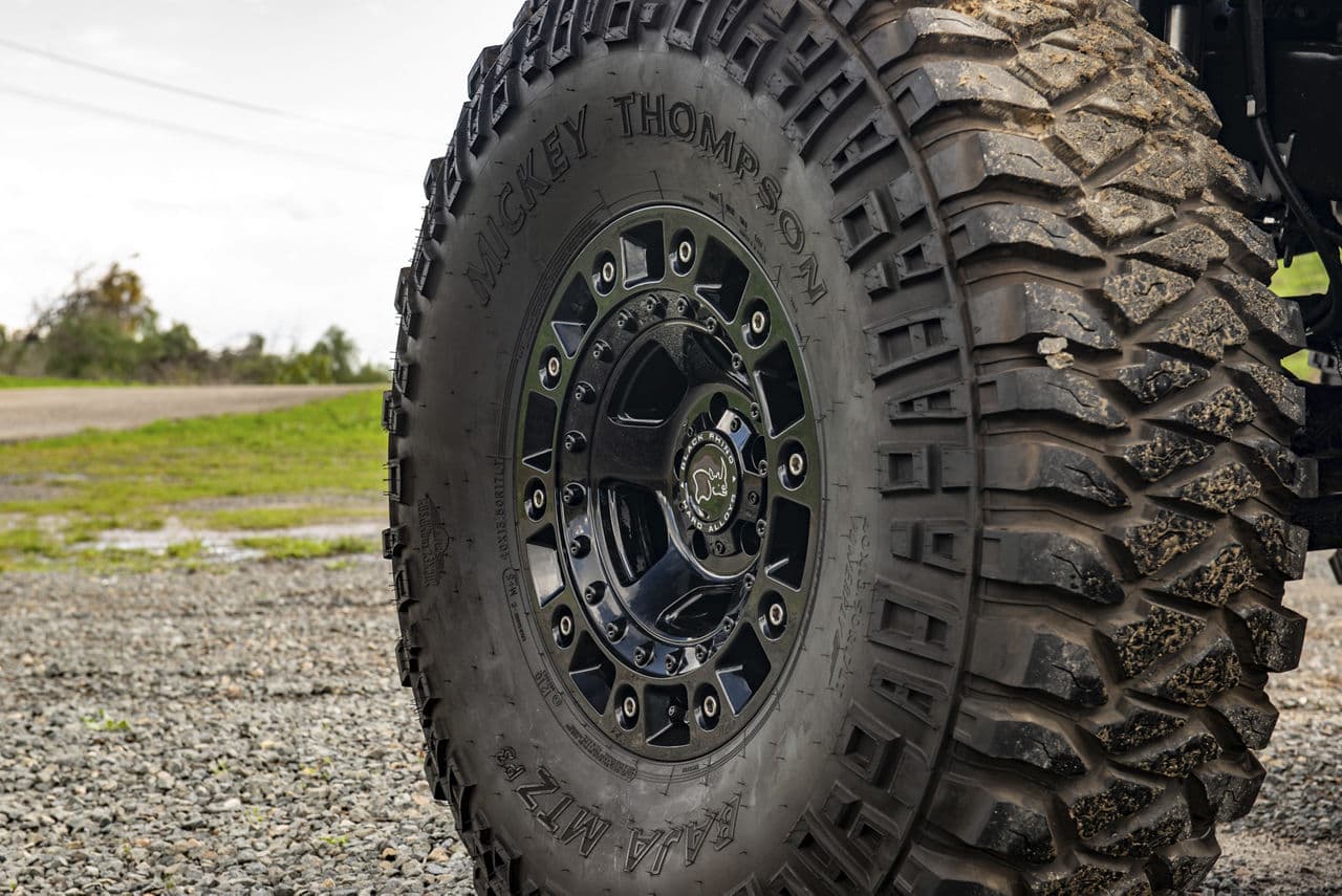 Side profile of 2020 Jeep Wrangler with truck suv wheels