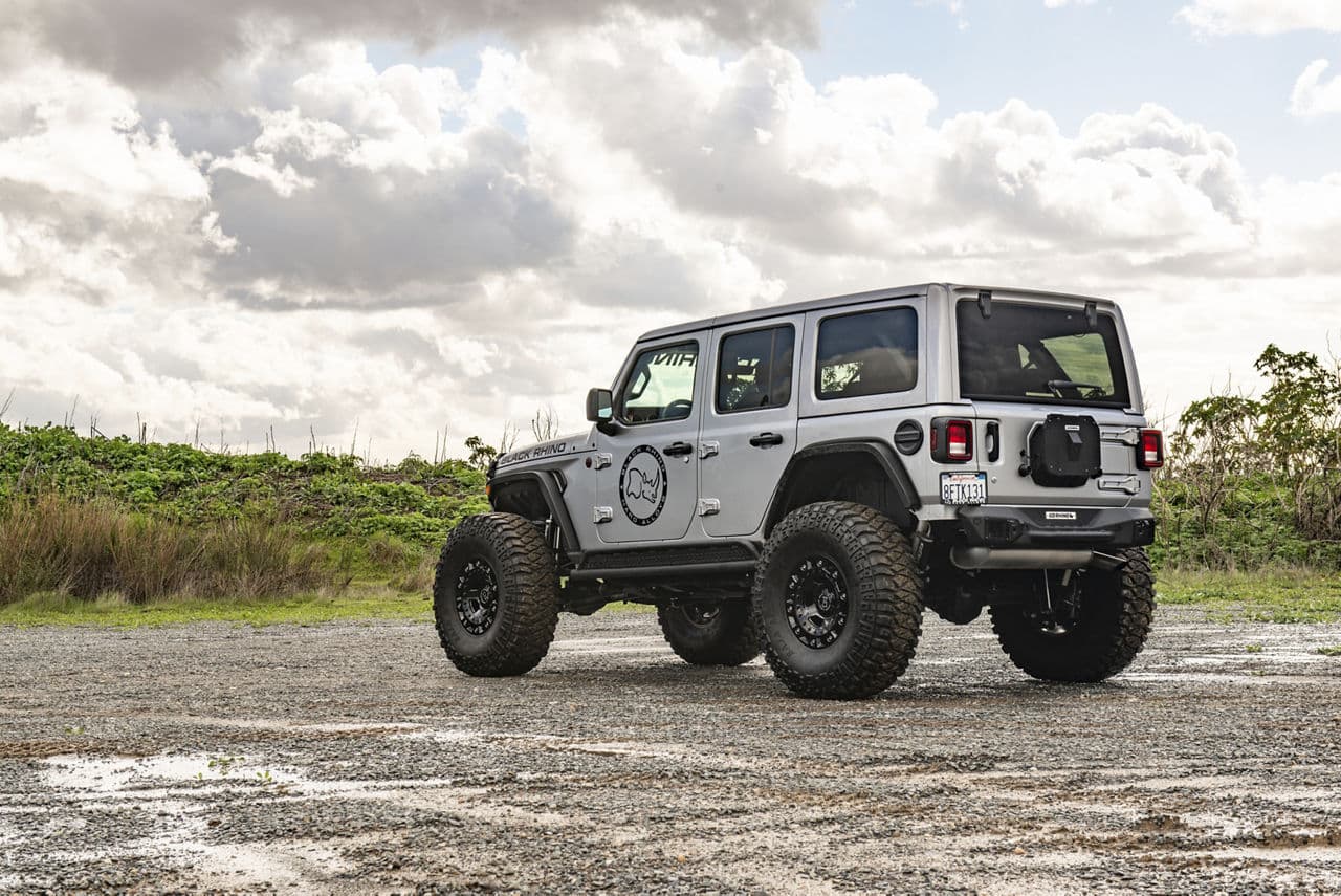 Interior of 2020 Jeep Wrangler with truck suv wheels