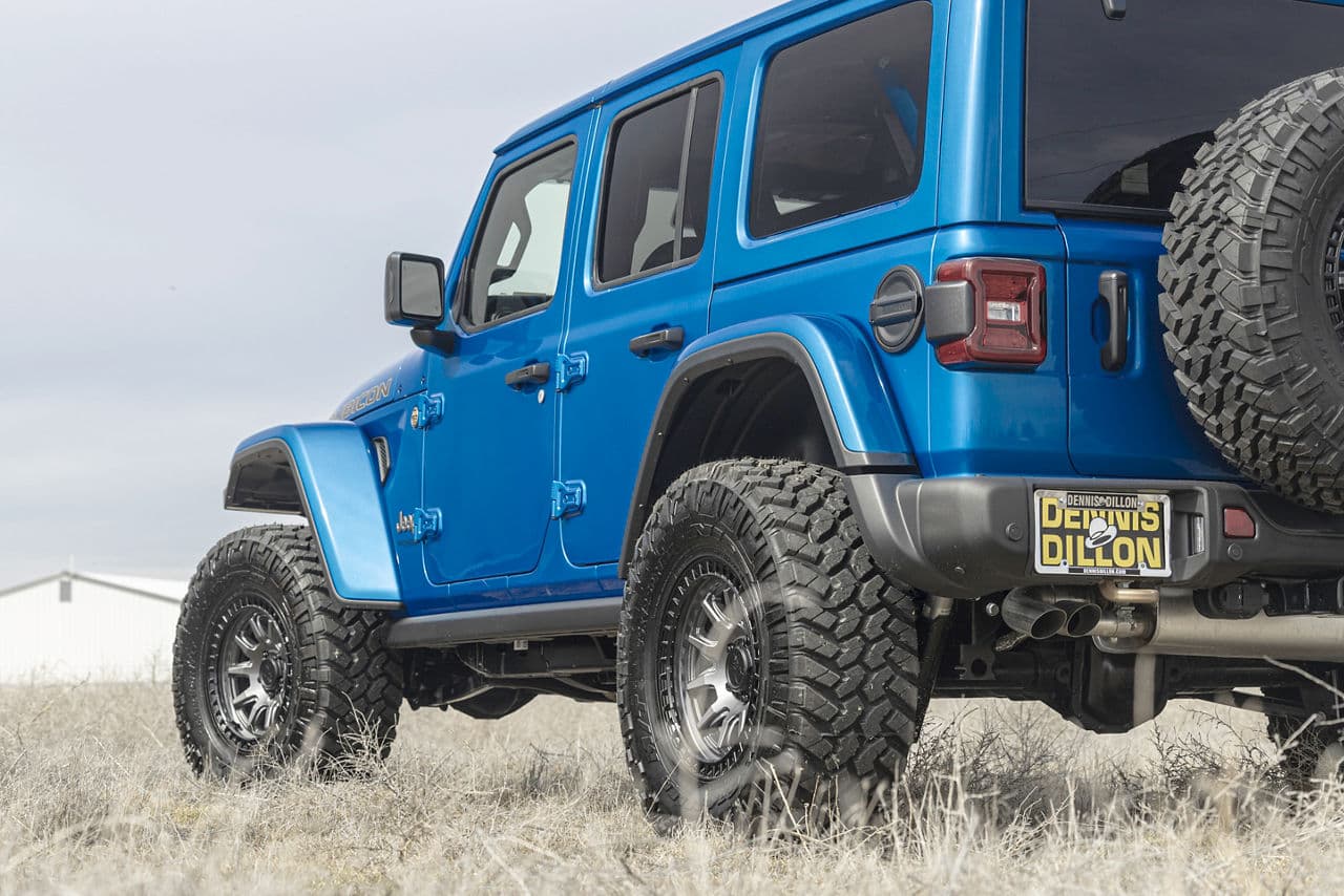 Detail view of 2020 Jeep Wrangler with wheels