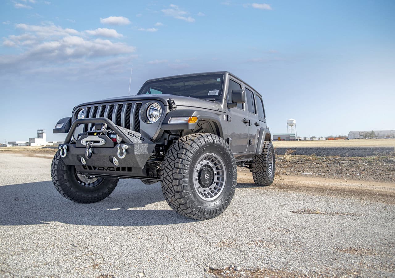 Detail view of 2020 Jeep Wrangler with wheels