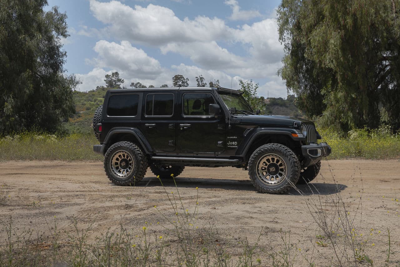 Detail view of 2020 Jeep Wrangler with wheels