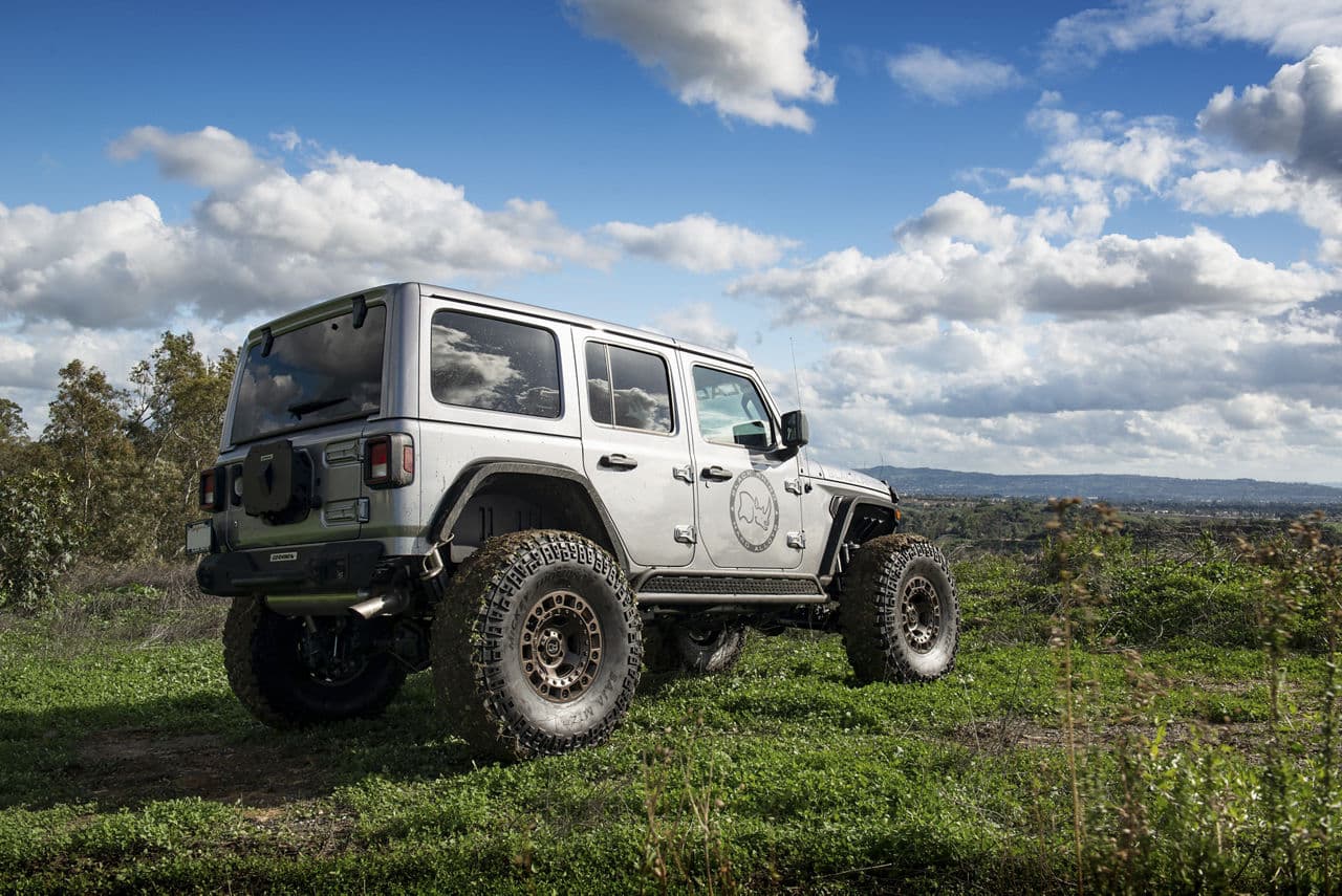 Detail view of 2020 Jeep Wrangler with wheels