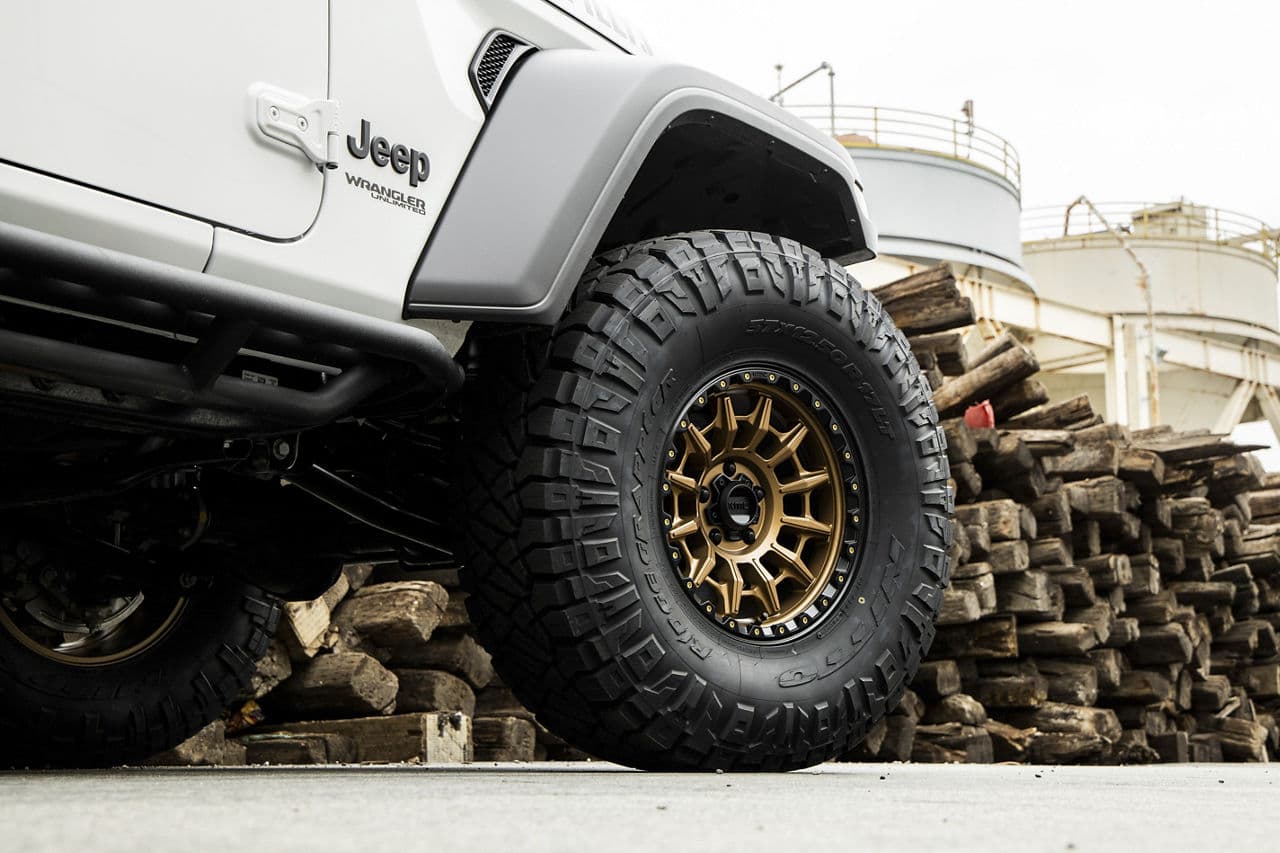 Interior of 2020 Jeep Wrangler Willys with wheels