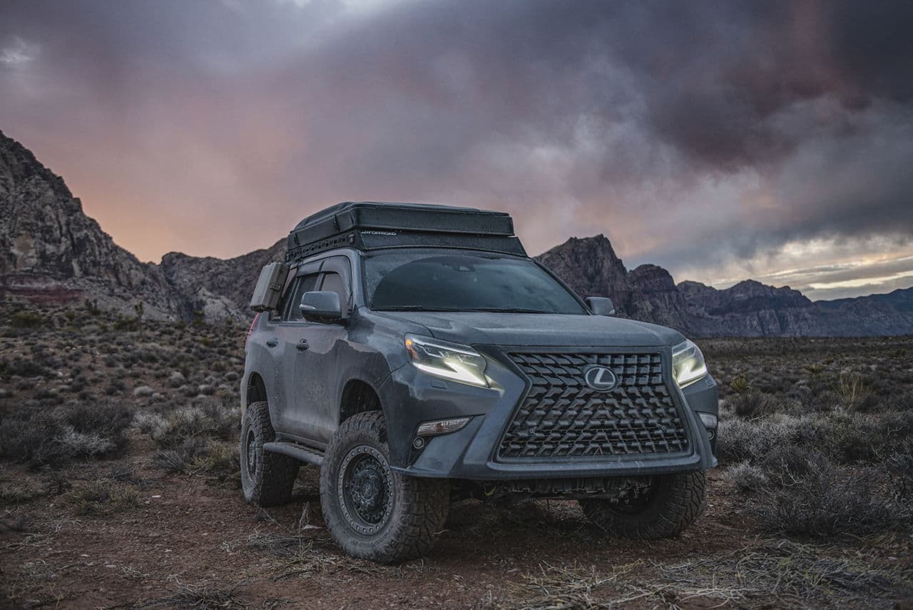 Front view of 2020 Lexus GX460 with truck suv wheels