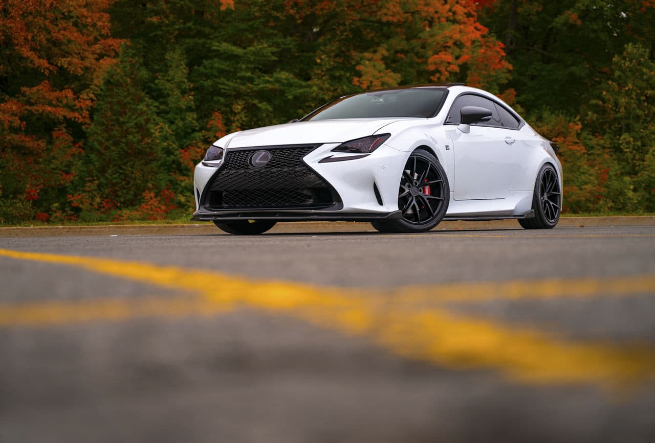 Side profile of 2020 Lexus RC with custom build
