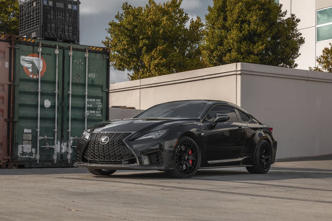 Front view of 2020 Lexus RC-F with wheels