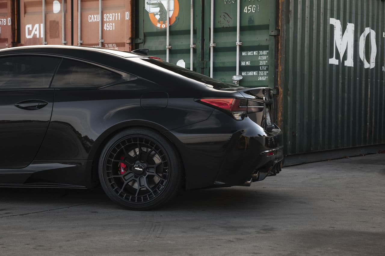 Interior of 2020 Lexus RC-F with wheels